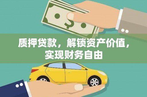 海南质押贷款，解锁资产价值，实现财务自由