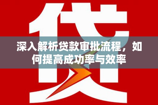 海南深入解析贷款审批流程，如何提高成功率与效率