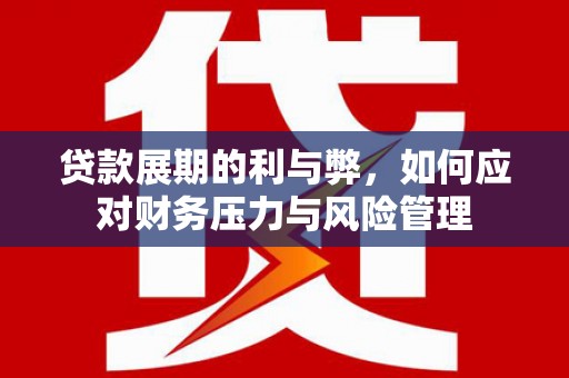海南贷款展期的利与弊，如何应对财务压力与风险管理