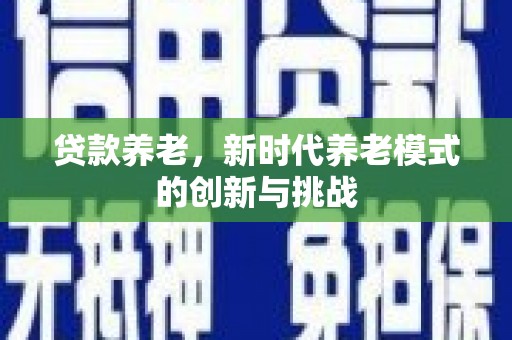 海南贷款养老，新时代养老模式的创新与挑战