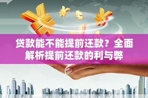 海南贷款能不能提前还款？全面解析提前还款的利与弊