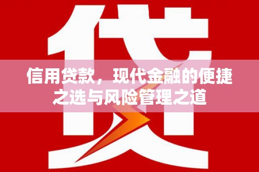 海南信用贷款，现代金融的便捷之选与风险管理之道