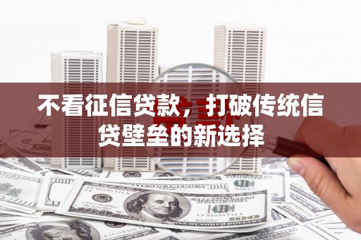海南不看征信贷款，打破传统信贷壁垒的新选择