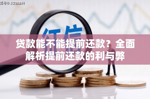 海南贷款能不能提前还款？全面解析提前还款的利与弊