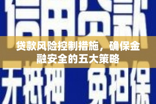 海南贷款风险控制措施，确保金融安全的五大策略