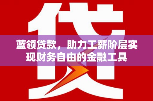 海南蓝领贷款，助力工薪阶层实现财务自由的金融工具