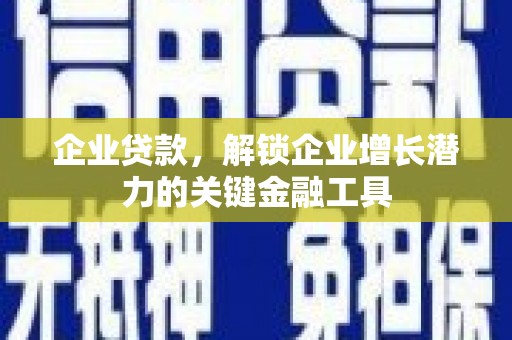 海南企业贷款，解锁企业增长潜力的关键金融工具