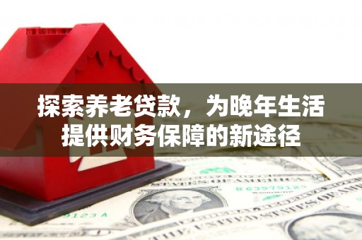 海南探索养老贷款，为晚年生活提供财务保障的新途径