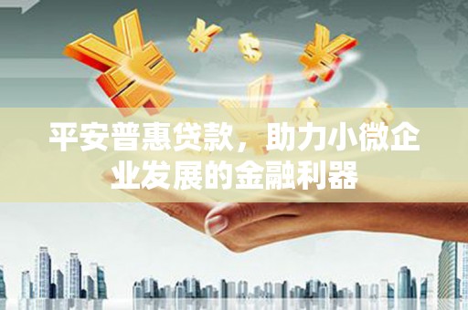 海南平安普惠贷款，助力小微企业发展的金融利器
