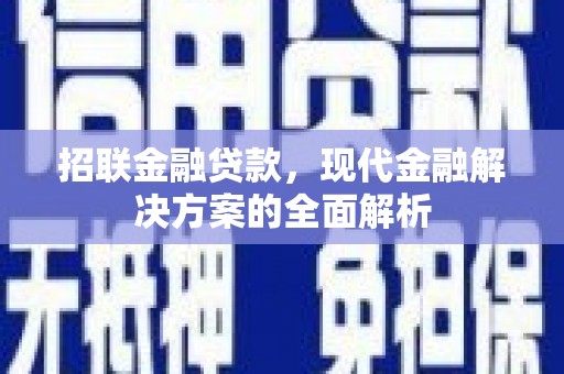 海南招联金融贷款，现代金融解决方案的全面解析