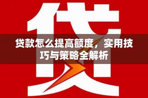 海南贷款怎么提高额度，实用技巧与策略全解析
